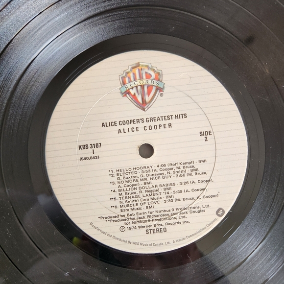 Alice Cooper Alice Coopers Greatest Hits Vinyl Record Vintage 1974 VG+ - Picture 7 of 12